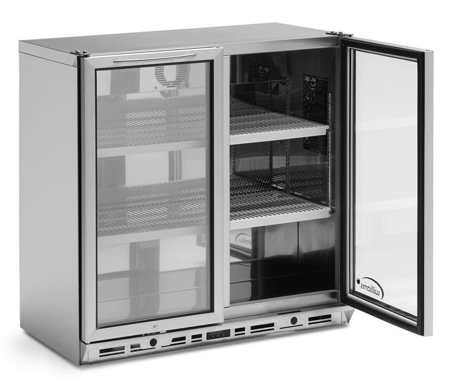 Williams Bottle Cooler - Two Door Stainless Steel Bottle Cooler 800mm High
