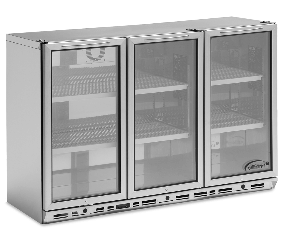 Williams Bottle Cooler - Three Door Stainless Steel Bottle Cooler 800mm High
