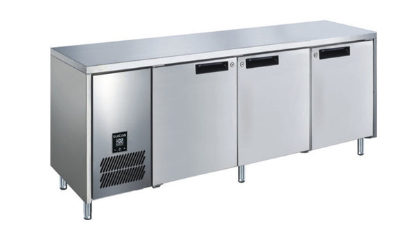 Glacian SS BENCH FRIDGE, 3 DOOR