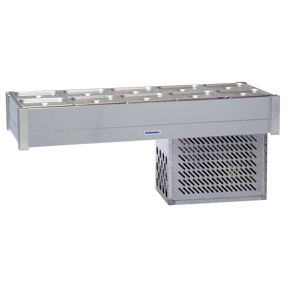 Roband Refrigerated Bain Marie 8 x 1/2 size, pans not included, double row