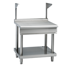 Waldorf 800 Series BTL8900S-LS 900mm Bench Top With Salamander Support Low Back Version Leg Stand