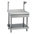 Waldorf 800 Series BTL8900S-LS 900mm Bench Top With Salamander Support Low Back Version Leg Stand