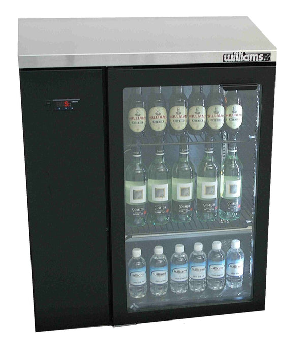 Williams Cameo - One Door Black Colorbond Remote Back Bar Counter Display Refrigerator