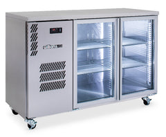 Williams Cameo - Two Door Stainless Steel Under Counter Display Refrigerator