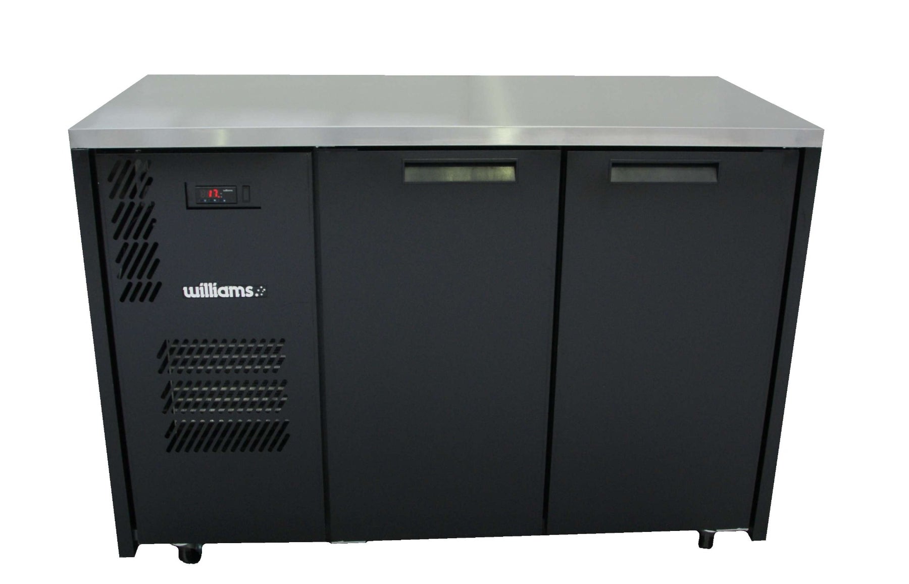 Williams Cameo - Two Door Black Colorbond Under Counter Display Refrigerator