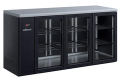 Williams Cameo - Three Door Black Colorbond Remote Back Bar Counter Display Refrigerator