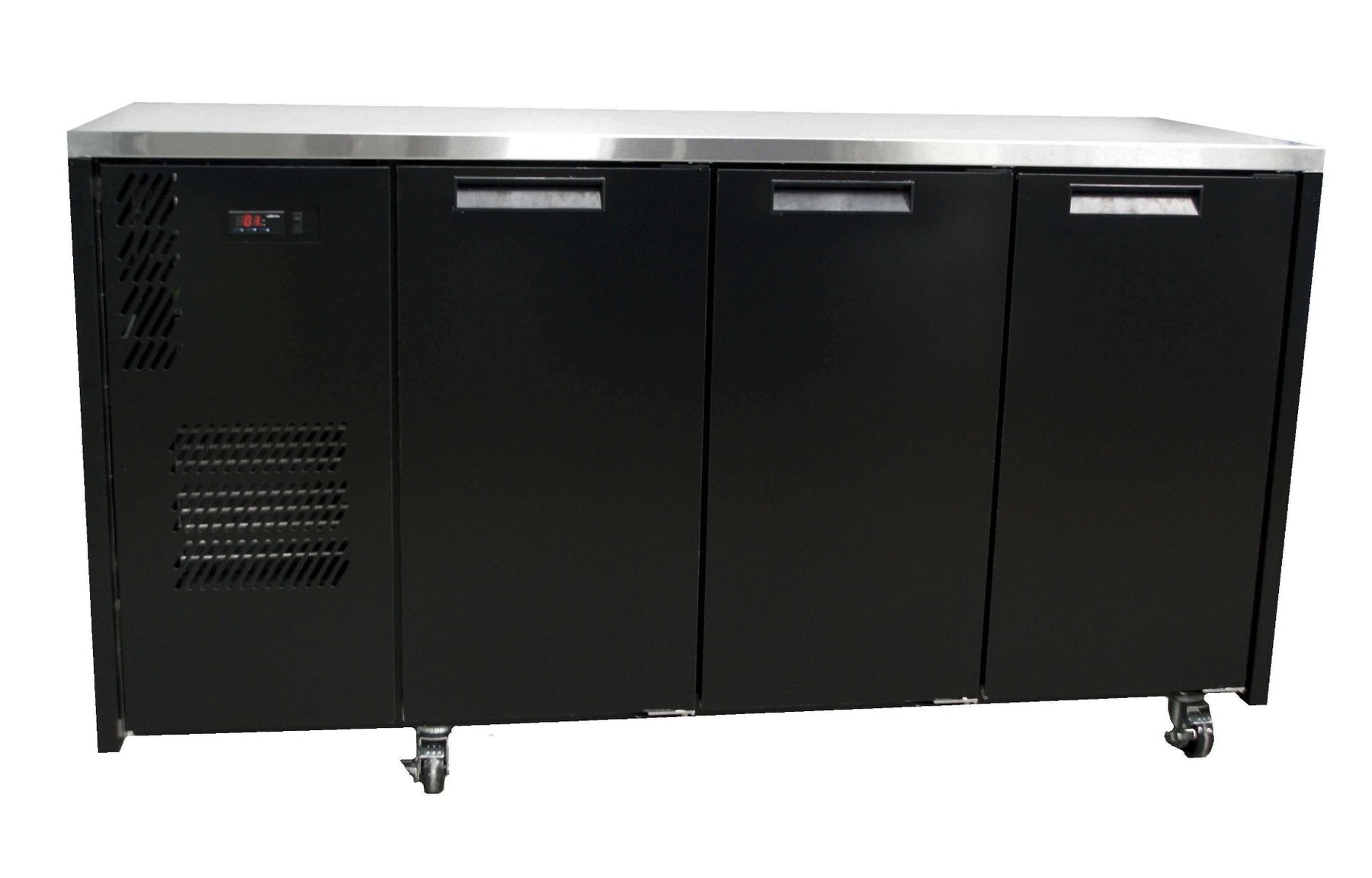 Williams Cameo - Three Door Black Colorbond Under Counter Display Refrigerator