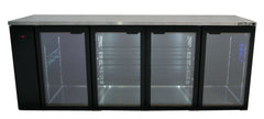 Williams Cameo - Four Door Black Colorbond Remote Back Bar Counter Display Refrigerator