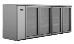 Williams Cameo - Four Door Stainless Steel Remote Back Bar Counter Display Refrigerator