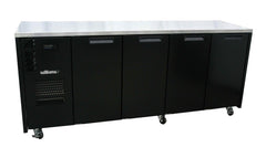 Williams Cameo - Four Door Black Colorbond Under Counter Display Refrigerator