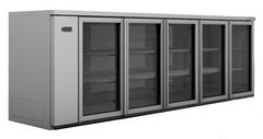 Williams Cameo - Five Door Stainless Steel Remote Back Bar Counter Display Refrigerator