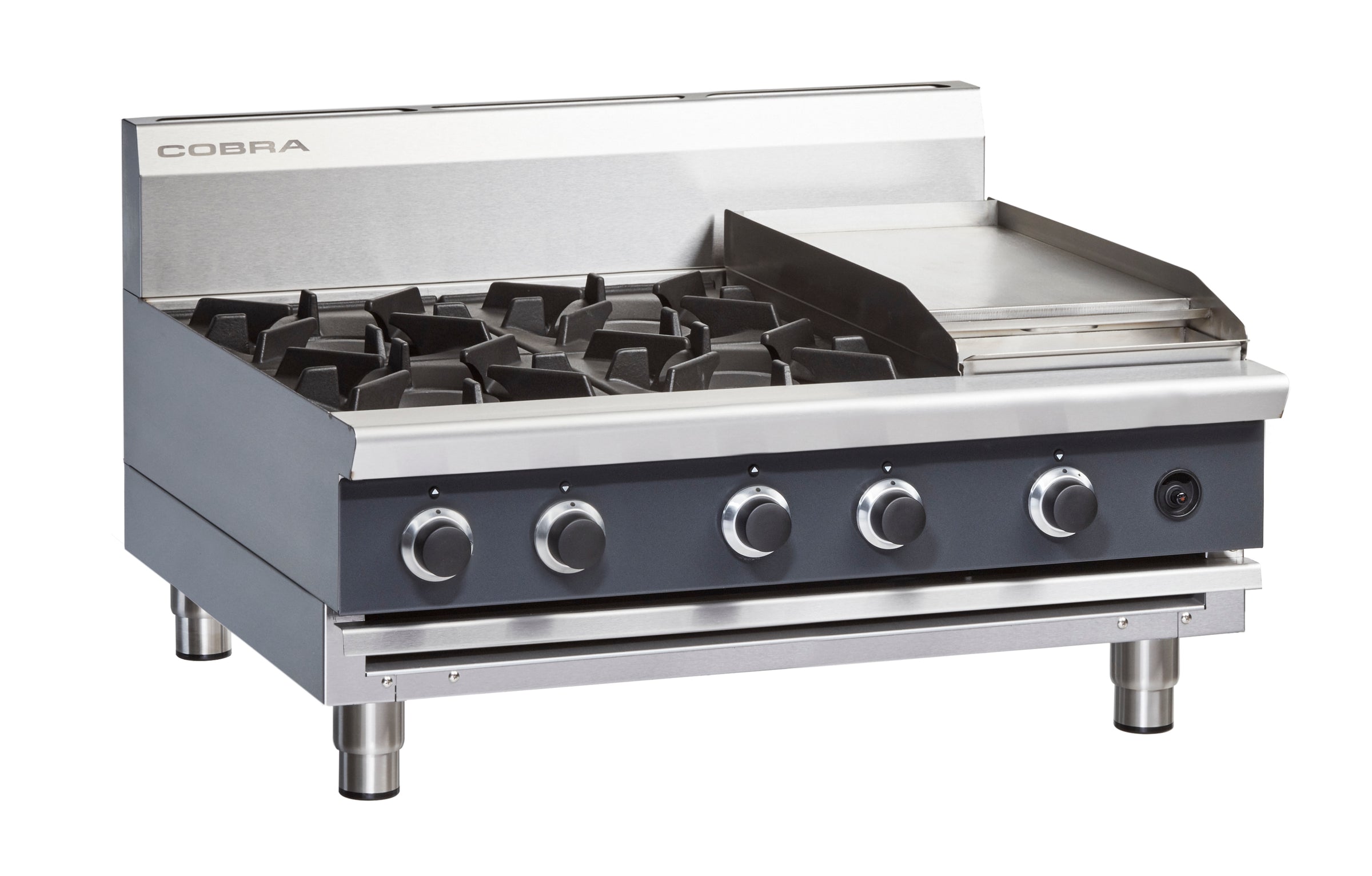 Cobra C9C-B 900mm Four Burner / Griddle Gas Cooktop - Bench Model