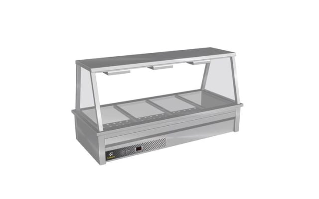 Culinaire - CH.BM.D.GA.7 - Drop In Bain Marie with A Frame Gantry -  7 Module