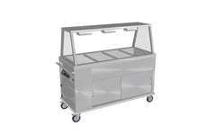 Culinaire - CH.BMHM.GA.4 - Mobile Bain Marie Hot Cupboard with A Frame Gantry -  4 Module