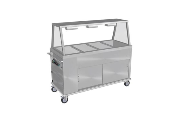 Culinaire - CH.BMHM.GA.4 - Mobile Bain Marie Hot Cupboard with A Frame Gantry -  4 Module