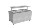 Culinaire - CH.IBSS.BMC.U.GSF.6 - Heated Mobile Island Buffet - Stainless Steel Panels & Top  6 Module