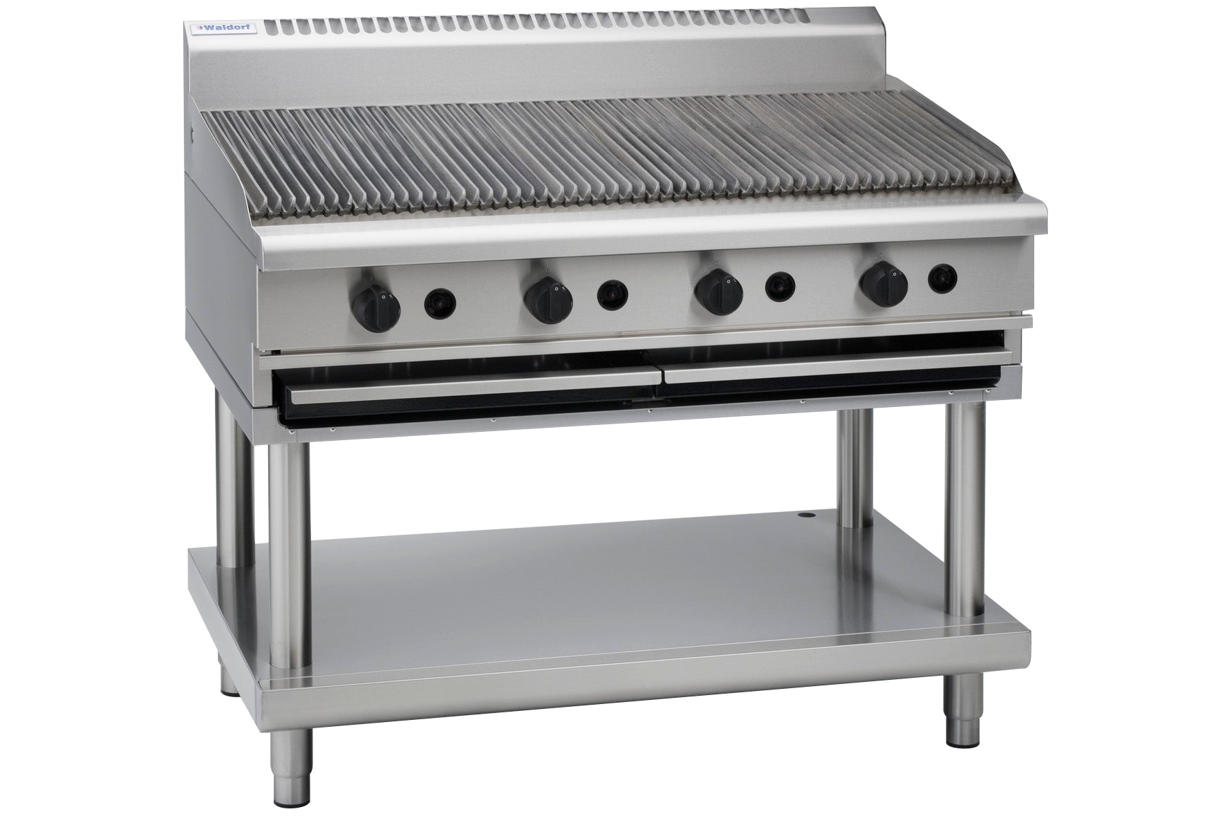 Waldorf 800 Series CHL8120G-B 1200mm Gas Chargrill Low Back Version Bench Model