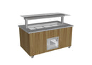 Culinaire - CR.IBSJ.CWCF.U.GSF.8 - Mobile Refrigerated Island Buffet - Stainless Top and Joinery Panels -  8 Module