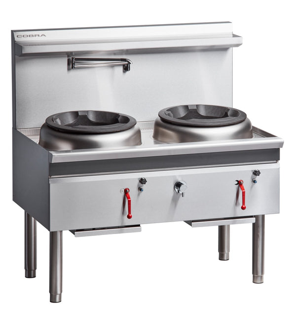 Cobra CW2H-CC - 1200mm Gas Waterless Wok with 2 Chimney burners