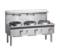 Cobra CW3H-CDD - 1800mm Gas Waterless Wok with 1 Chimney burner and 2 Duckbill burners