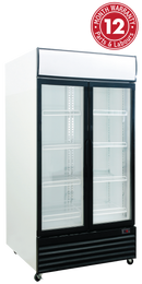 Exquisite DC1000P Two Glass Doors Upright Display Refrigerators