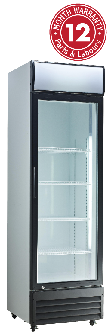 Exquisite DC400P One Glass Door Upright Display Refrigerators