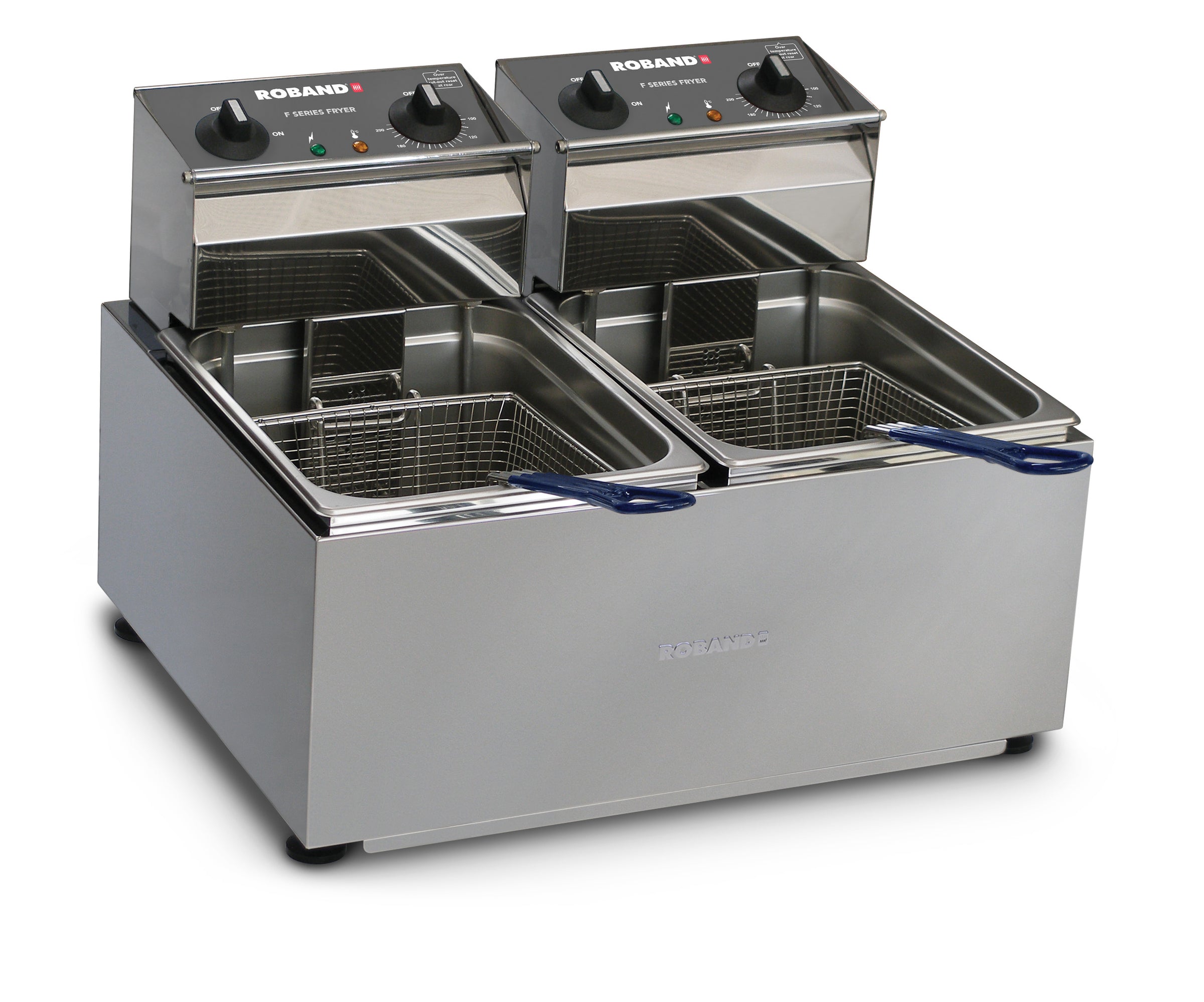 Roband - F28 - Benchtop Double Pan Fryer - 2 x 8lt