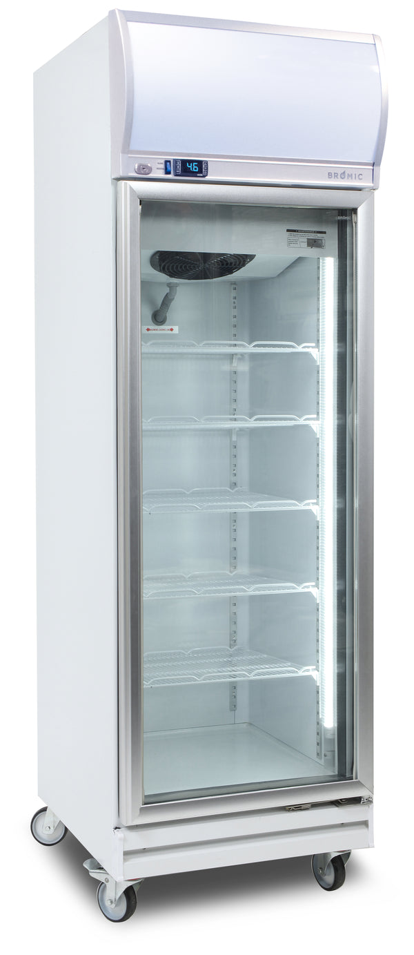 Bromic Upright Display Fridge Flat Glass Door 444L LED GD0500LF
