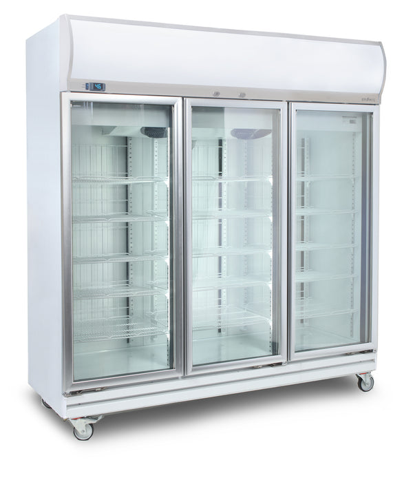 Bromic Upright Display Fridge Flat Glass Door 1507L LED GD1500LF