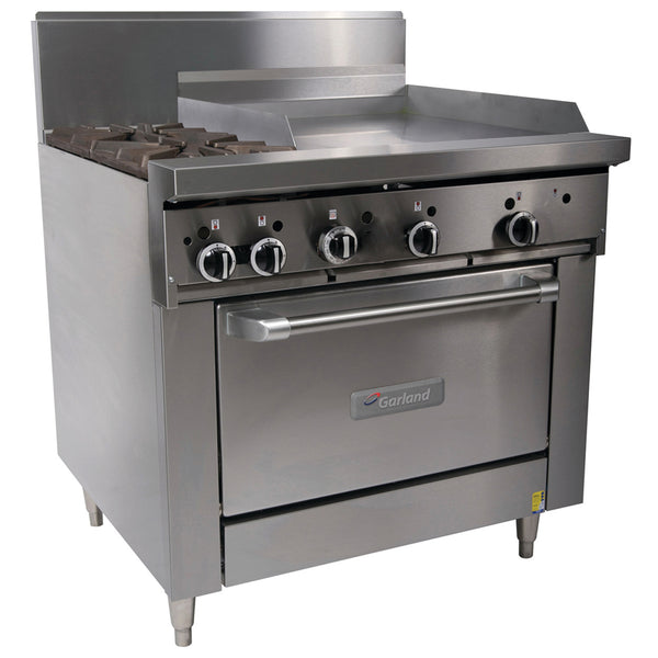 Garland - GF36-2G24R- LP - Restaurant Range 900mm Wide 2 Burner 600mm Griddle w Oven