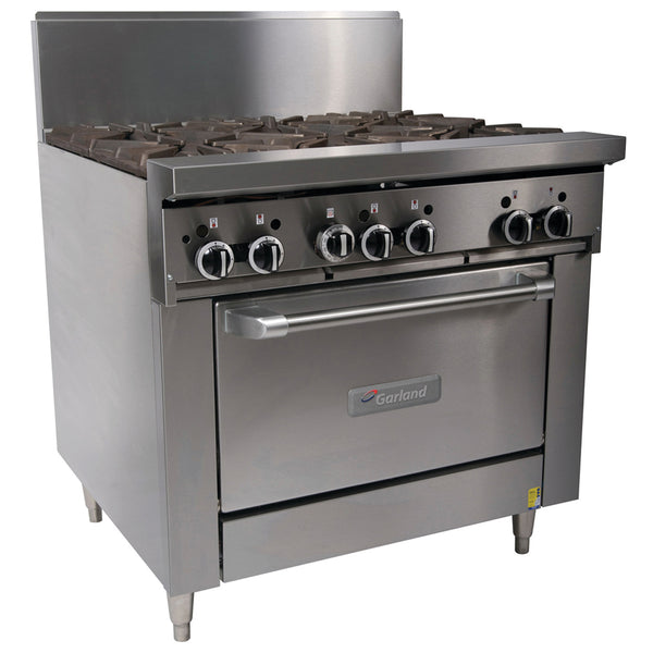 Garland 900mm WIDE RESTAURANT SERIES6 BURNER RANGE WITH STANDARD OVEN (NB & LP) GF36-6R