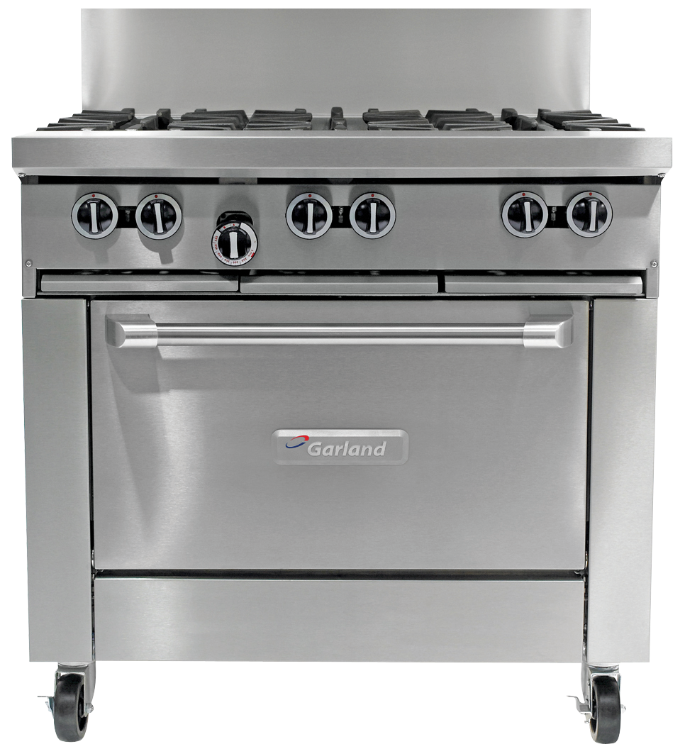 Garland - GFE36-6C-NG - Restaurant Range 900mm Wide 6 Burner w Convection Oven