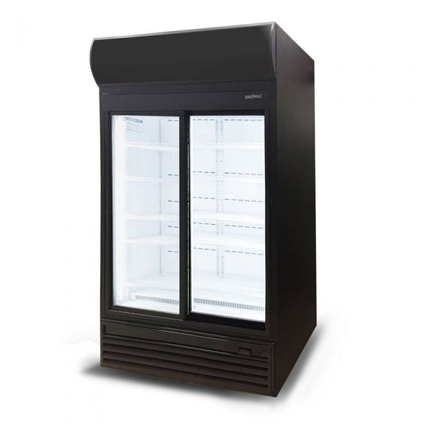 Bromic Upright Display Fridge with Lightbox Sliding Glass Door 945L GM0980LS-NR