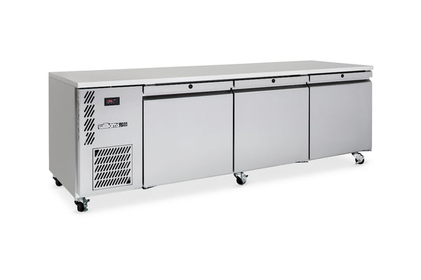 Williams Emerald - Three Door Stainless Steel Under Counter Refrigerator
