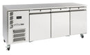 Williams Opal Hydrocarbon - Three door stainless steel self contained under counter fridge