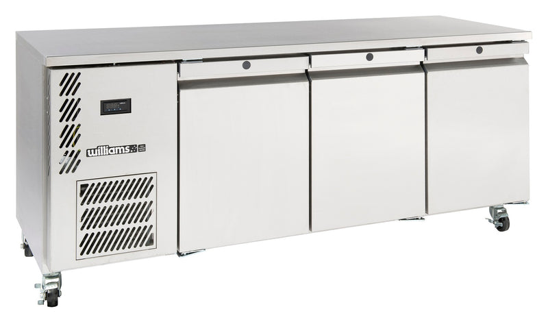 Williams Opal Hydrocarbon - three door stainless steel self contained under counter freezer