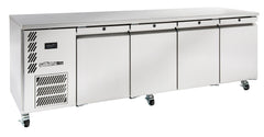 Williams Opal Hydrocarbon - Four door stainless steel self contained under counter fridge