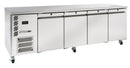 Williams Opal Hydrocarbon - Four door stainless steel self contained under counter fridge