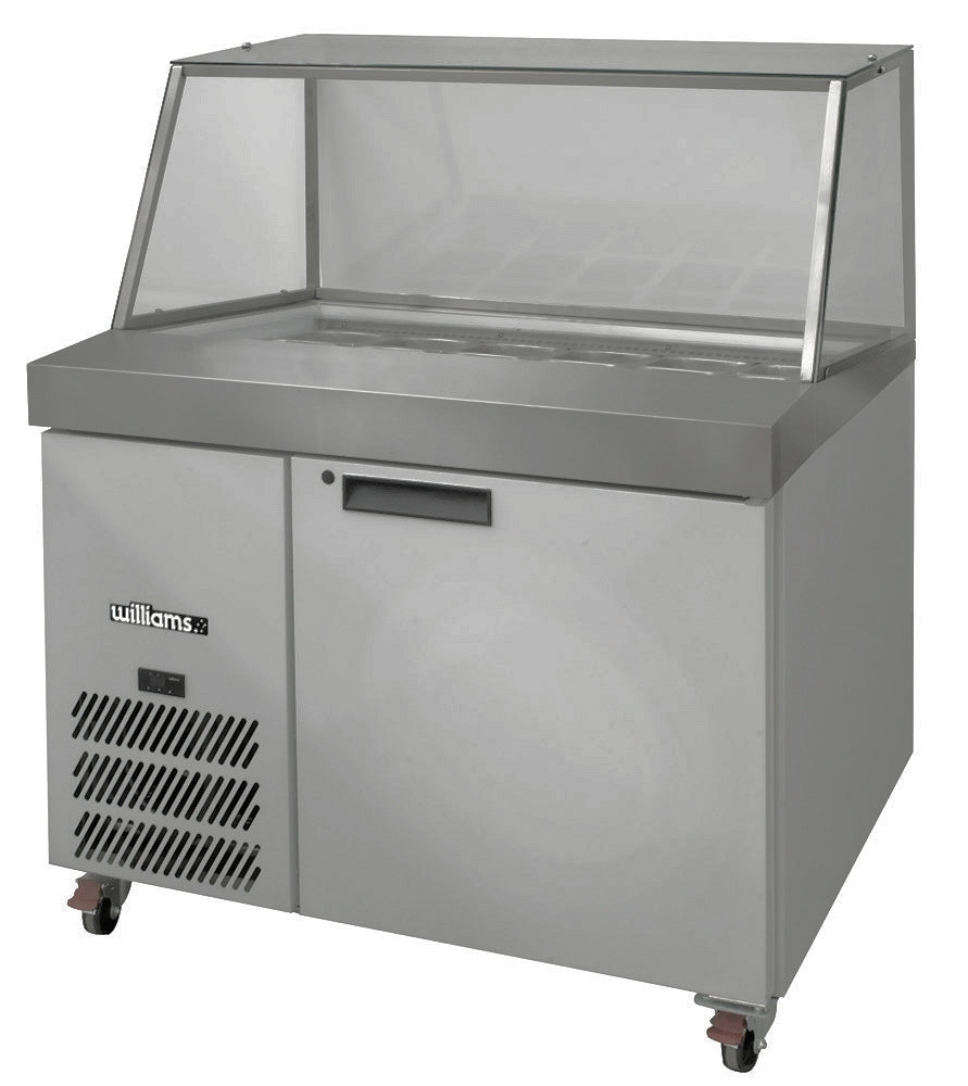 Williams Banksia - One Door Stainless Steel Prep Counter Refrigerator With Angled Blown Air Well
