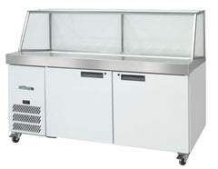 Williams Banksia - Two Door White Colorbond Prep Counter Refrigerator With Angled Blown Air Well