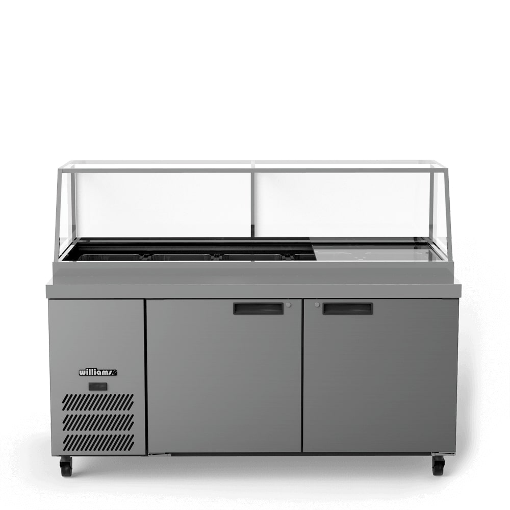 Williams Banksia - Three Door White Colorbond  Prep Counter Refrigerator With Flat Blown Air Well