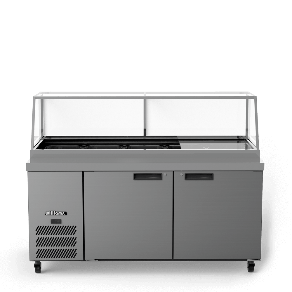 Williams Banksia - Three Door Stainless Steel  Prep Counter Refrigerator With Flat Blown Air Well