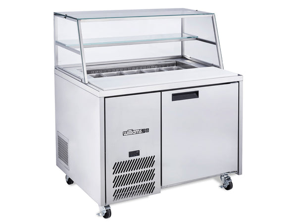 Williams Jade Sandwich - One Door Stainless Steel Prep Counter Refrigerator With Blown Air Well