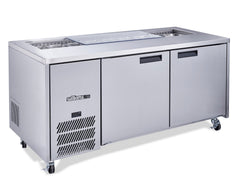 Williams Jade Sandwich - Two Door Stainless Steel Prep Counter Refrigerator With Blown Air Well