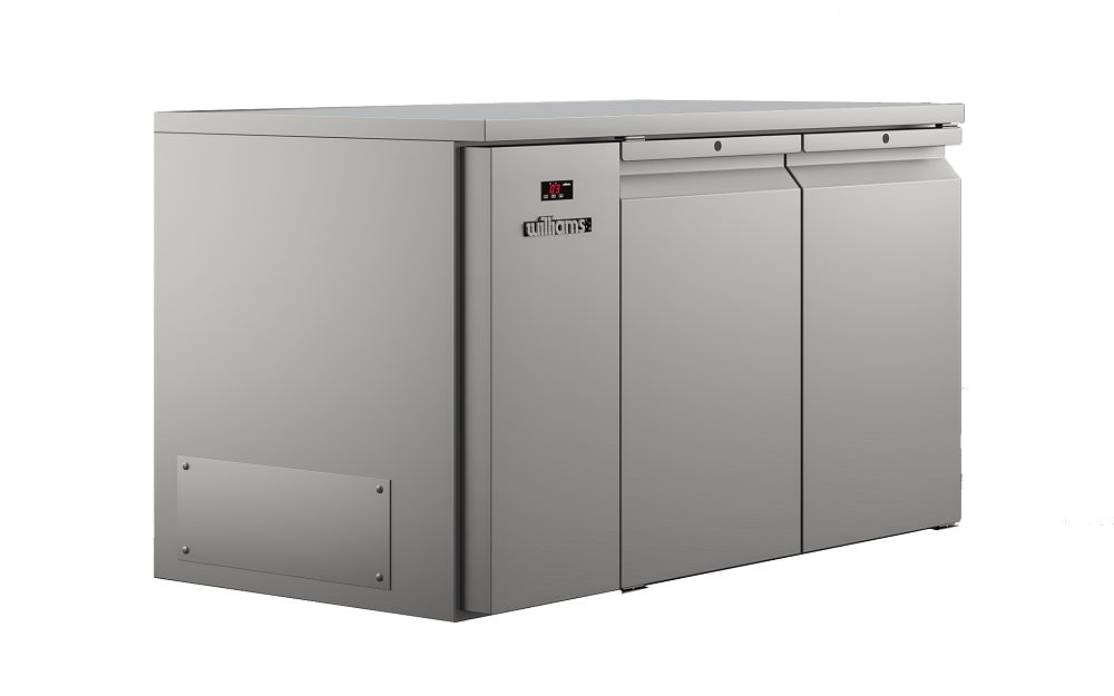 Williams Opal - Two Door Stainless Steel Remote Under Counter Storage Freezer