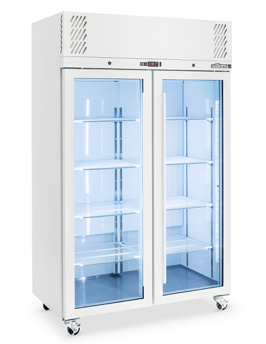 Williams Pearl  - Two Door White Colorbond Upright Display Refrigerator
