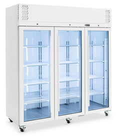 Williams Pearl - Three Door White Colorbond Upright Display Refrigerator