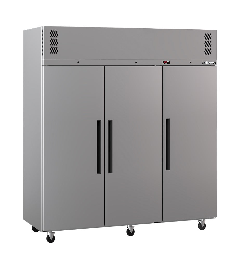 Williams Pearl - Three Door Stainless Steel Upright Storage Refrigerator