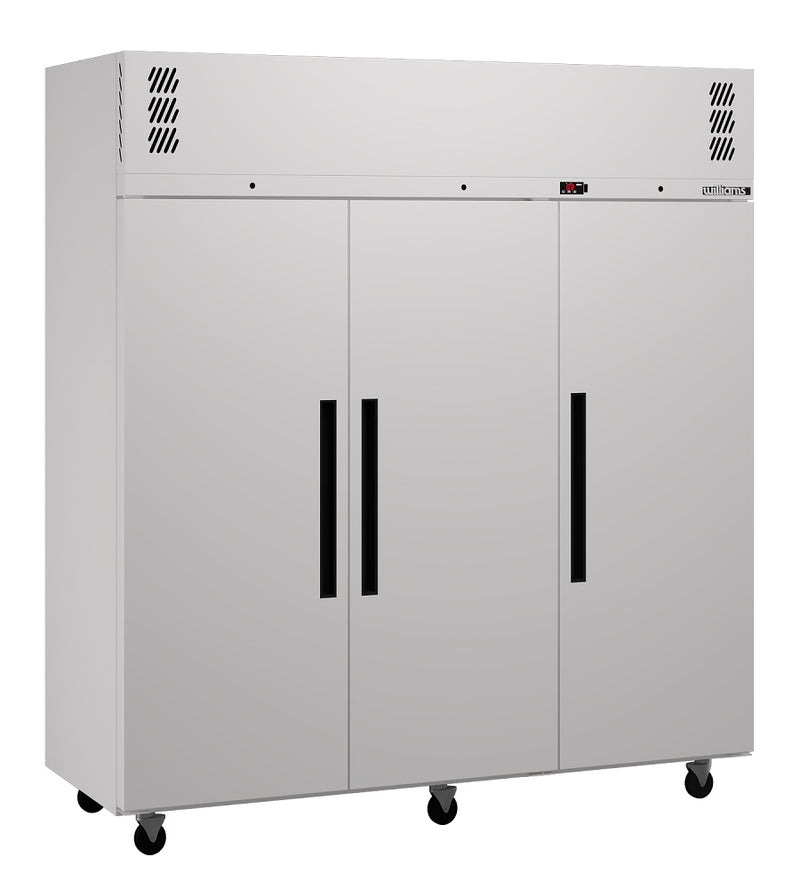 Williams Pearl - Three Door White Colorbond Upright Storage Refrigerator