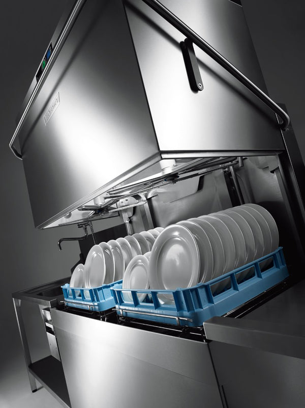 Hobart PREMAXAUPT: double width high performance hood dishwasher withVAPOSTOP and Automatic Soil Removal